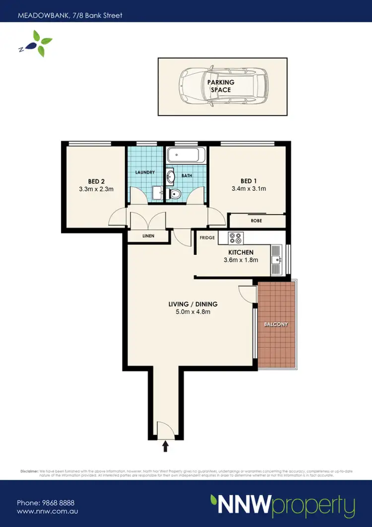 Floorplan of Homely unit listing, 7/8 Bank Street, Meadowbank NSW 2114