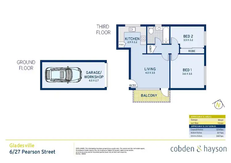 Floorplan of Homely apartment listing, 6/27 Pearson Street, Gladesville NSW 2111