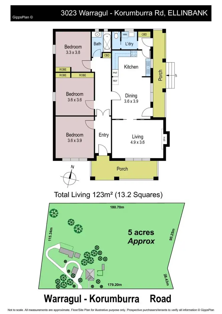 Floorplan of Homely rural property listing, 3023 Korumburra-Warragul Road, Ellinbank VIC 3821