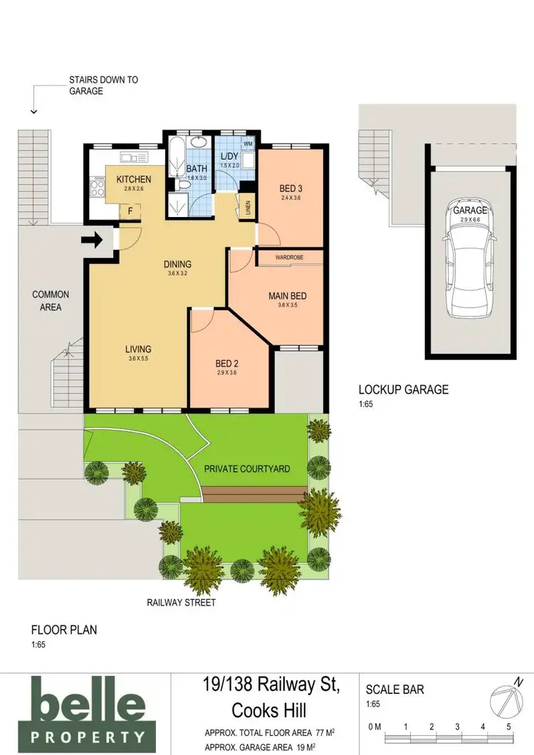 Floorplan of Homely unit listing, 19/138 Railway Street, Cooks Hill NSW 2300