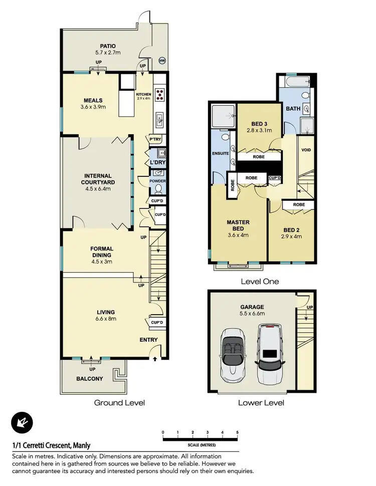 Floorplan of Homely townhouse listing, 1/1 Cerretti Crescent, Manly NSW 2095