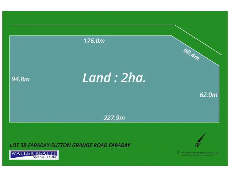 Floorplan of Homely land listing, 3B Faraday-Sutton Grange Road, Faraday VIC 3451