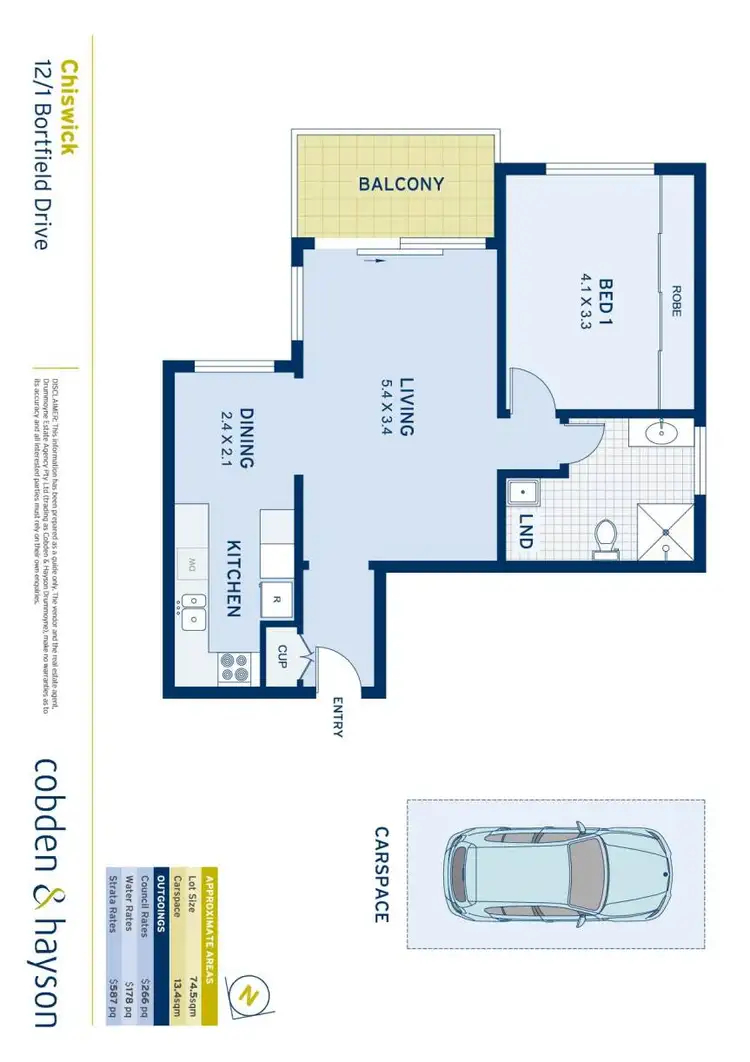 Floorplan of Homely apartment listing, 12/1 Bortfield Drive, Chiswick NSW 2046