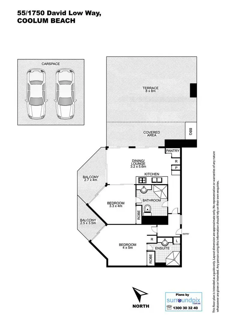 Floorplan of Homely unit listing, 55/1750 David Low Way, Coolum Beach QLD 4573