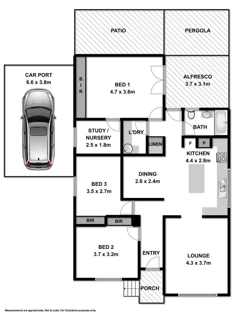 Floorplan of Homely house listing, 1 Spring Avenue, Wodonga VIC 3690
