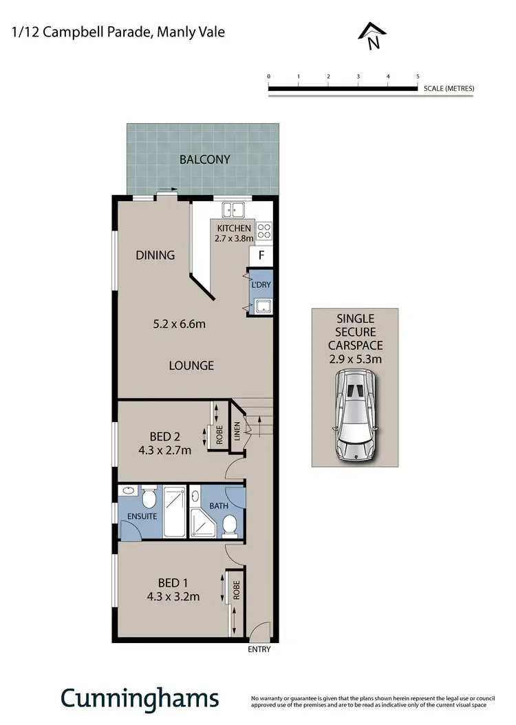 Floorplan of Homely unit listing, 1/12 Campbell Parade, Manly Vale NSW 2093