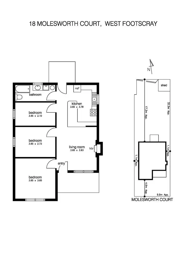 Floorplan of Homely house listing, 18 Molesworth Court, West Footscray VIC 3012
