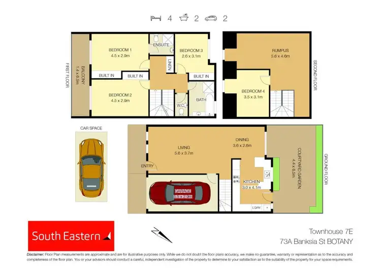 Floorplan of Homely townhouse listing, 7E/73A Banksia Street, Botany NSW 2019