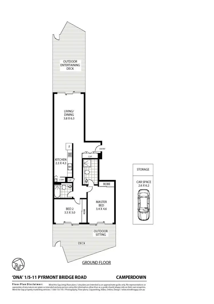 Floorplan of Homely apartment listing, 1/5-11 Pyrmont Bridge Road, Camperdown NSW 2050