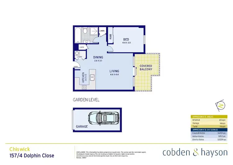 Floorplan of Homely apartment listing, 157/4 Dolphin Close, Chiswick NSW 2046