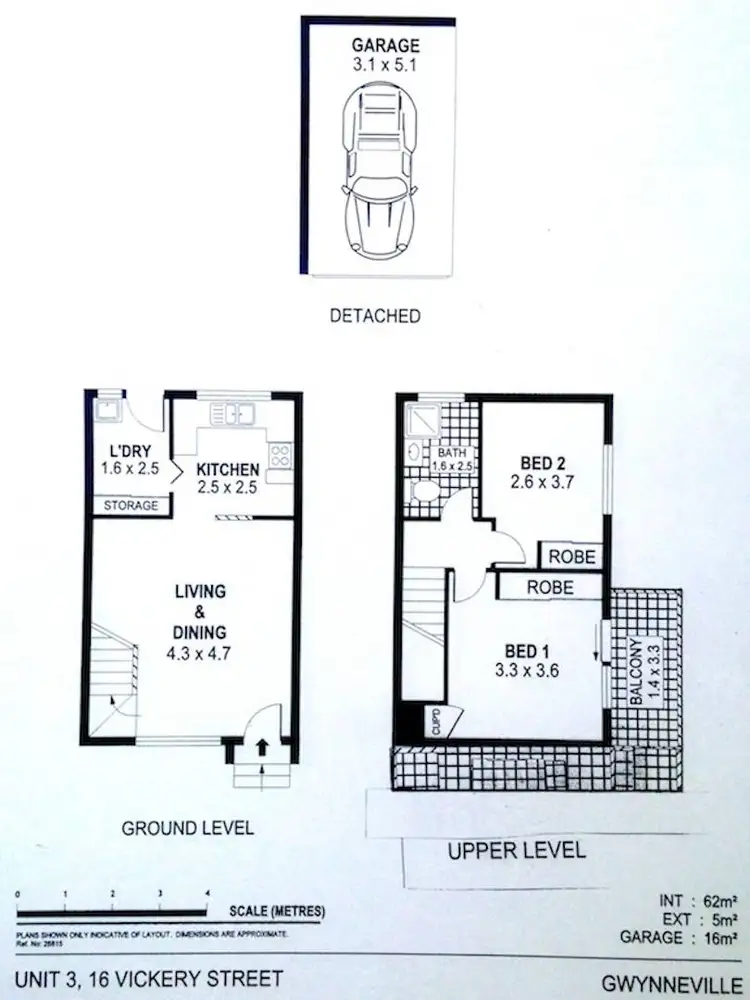Floorplan of Homely unit listing, 3/16 Vickery Street, Gwynneville NSW 2500