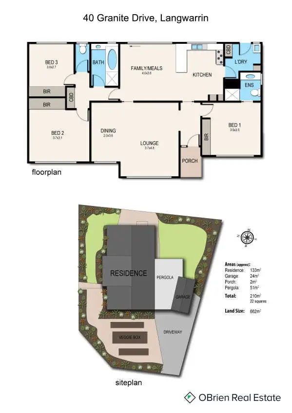 Floorplan of Homely house listing, 40 Granite Drive, Langwarrin VIC 3910