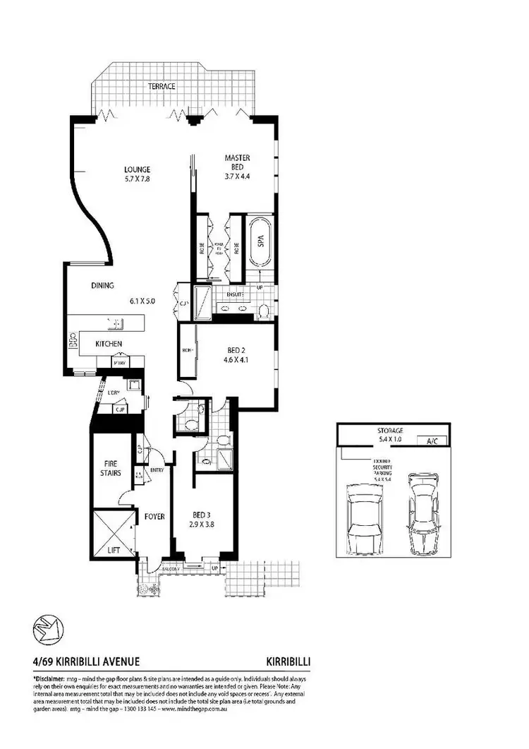 Floorplan of Homely apartment listing, 4/69 Kirribilli Avenue, Kirribilli NSW 2061