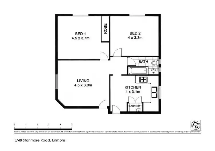 Floorplan of Homely apartment listing, 5/48 Stanmore Road, Enmore NSW 2042