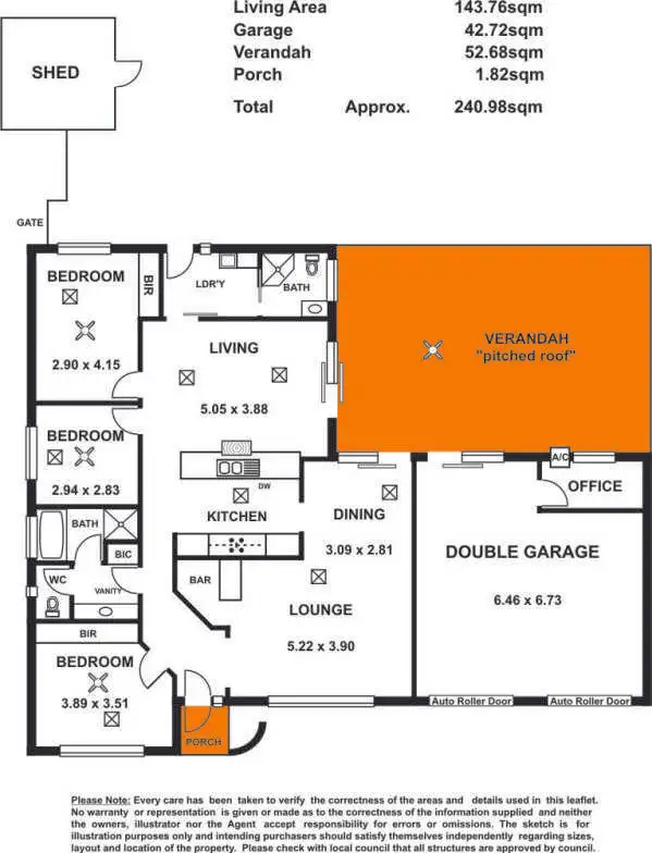 Floorplan of Homely house listing, 15 Whitmore Street, Redwood Park SA 5097