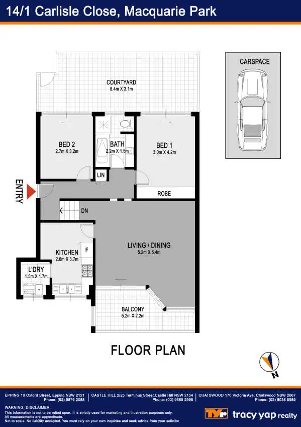 Floorplan of Homely apartment listing, 14/1 Carlisle Close, Macquarie Park NSW 2113