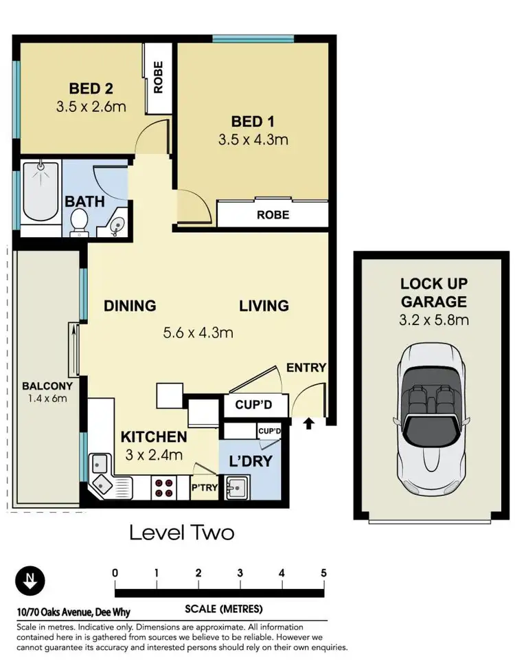 Floorplan of Homely apartment listing, 10/70 Oaks Avenue, Dee Why NSW 2099
