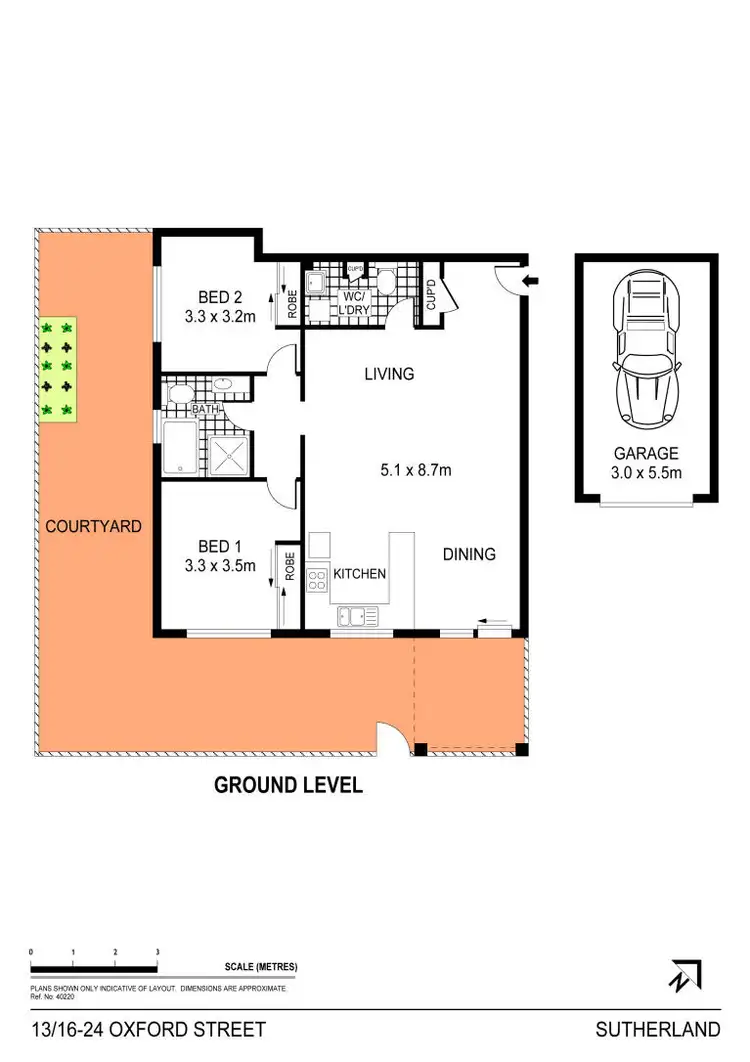 Floorplan of Homely apartment listing, 13/16-24 Oxford Street, Sutherland NSW 2232