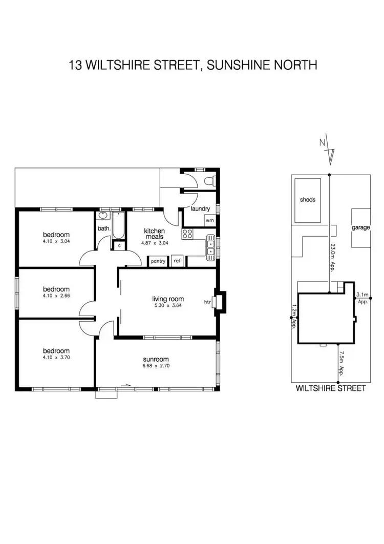 Floorplan of Homely house listing, 13 Wiltshire Street, Sunshine North VIC 3020