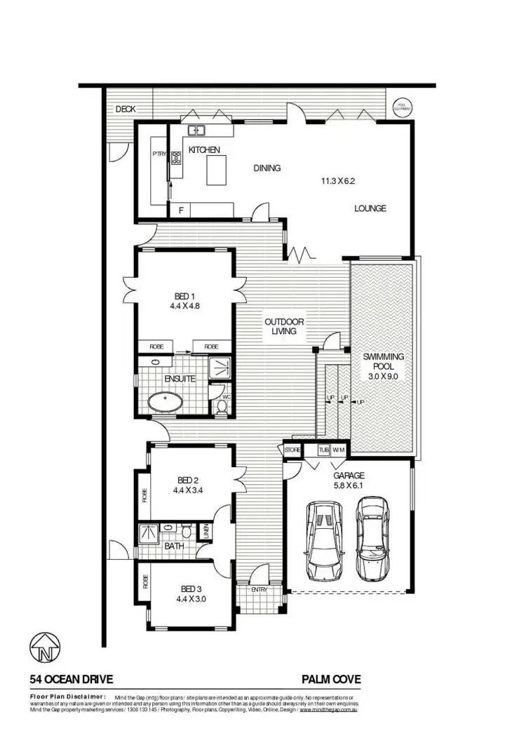 Floorplan of Homely house listing, 54 Ocean Drive, Palm Cove QLD 4879