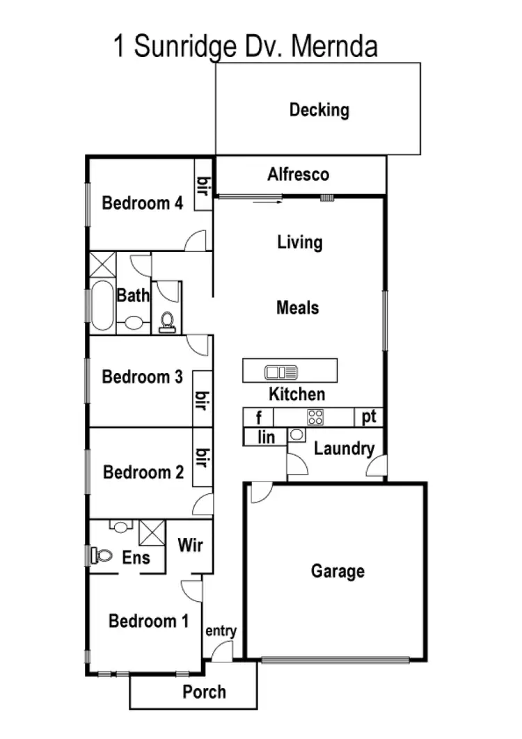 Floorplan of Homely house listing, 1 Sunridge Drive, Mernda VIC 3754