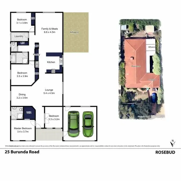 Floorplan of Homely house listing, 25 Burunda Road, Rosebud VIC 3939