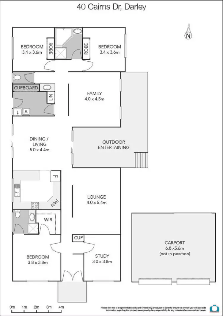 Floorplan of Homely house listing, 40 Cairns Drive, Bacchus Marsh VIC 3340