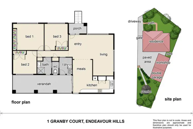 Floorplan of Homely house listing, 1 Granby Court, Endeavour Hills VIC 3802