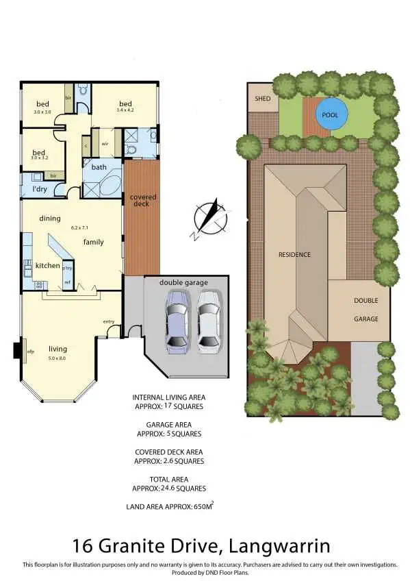 Floorplan of Homely house listing, 16 Granite Drive, Langwarrin VIC 3910