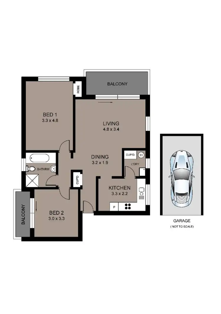 Floorplan of Homely apartment listing, 7/27 Cecil Street, Ashfield NSW 2131