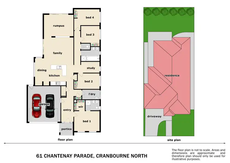 Floorplan of Homely house listing, 61 Chantenay Parade, Cranbourne North VIC 3977