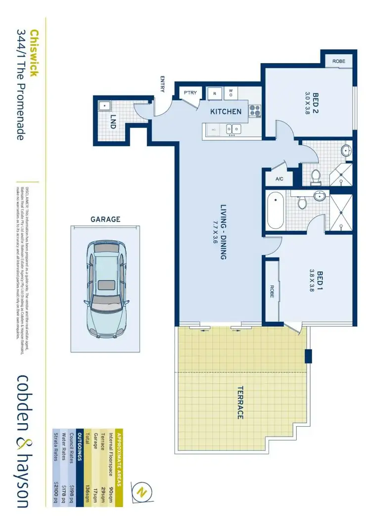 Floorplan of Homely apartment listing, 344/1 The Promenade, Chiswick NSW 2046