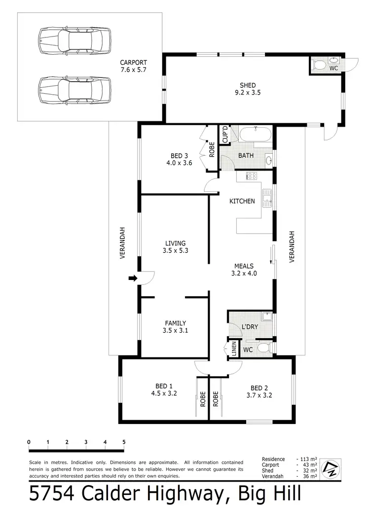 Floorplan of Homely house listing, 5754 Calder Highway, Kangaroo Flat VIC 3555