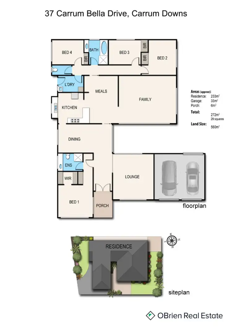 Floorplan of Homely house listing, 37 Carrum Bella Drive, Carrum Downs VIC 3201