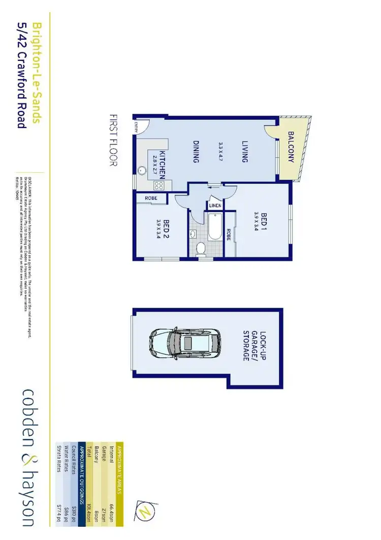 Floorplan of Homely apartment listing, 5/42 Crawford Road, Brighton-le-sands NSW 2216