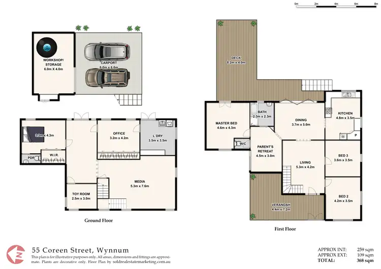 Floorplan of Homely house listing, 55 Coreen Street, Wynnum QLD 4178