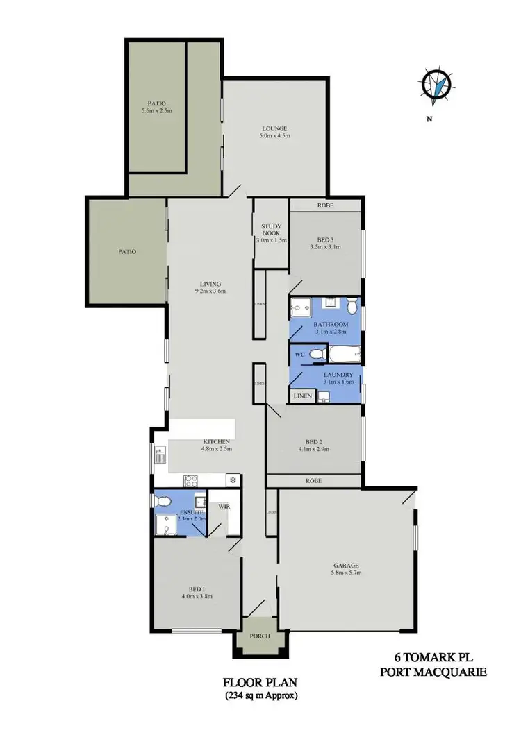 Floorplan of Homely house listing, 6 Tomark Place, Port Macquarie NSW 2444