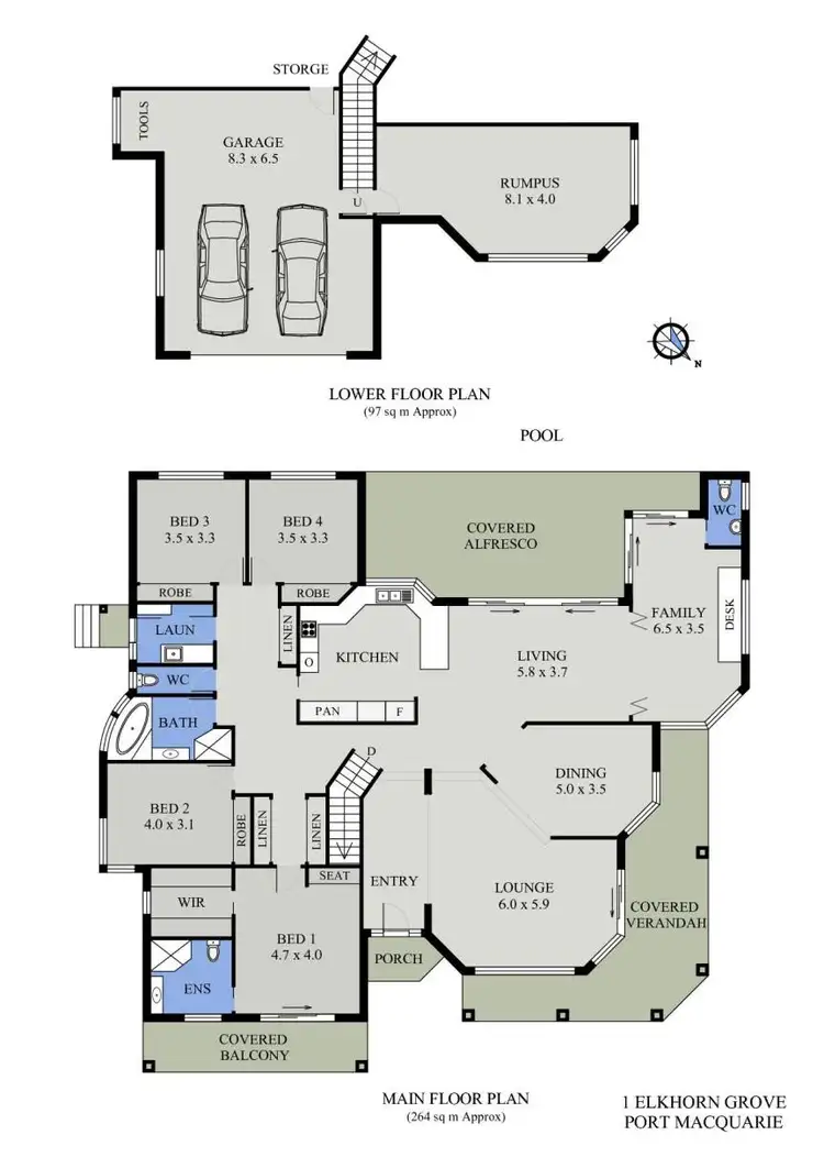 Floorplan of Homely house listing, 1 Elkhorn Grove, Port Macquarie NSW 2444
