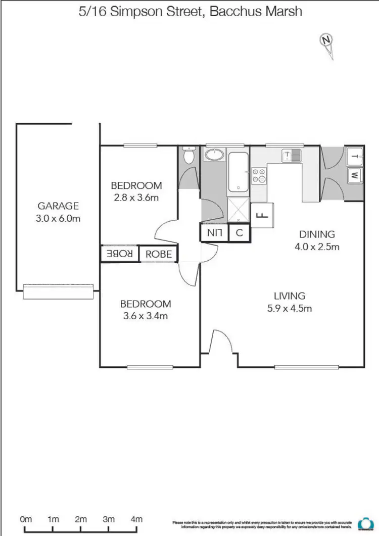 Floorplan of Homely unit listing, 5/16 Simpson Street, Bacchus Marsh VIC 3340