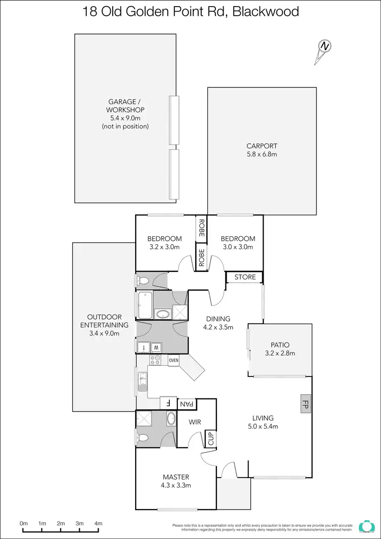 Floorplan of Homely house listing, 18 Old Golden Point Road, Blackwood VIC 3458