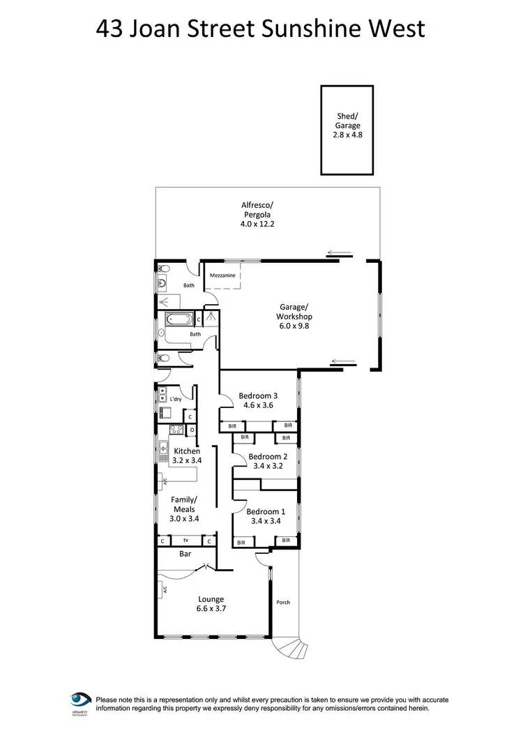 Floorplan of Homely house listing, 43 Joan Street, Sunshine West VIC 3020