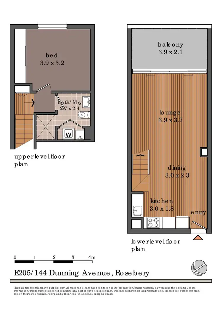 Floorplan of Homely unit listing, E205/144 Dunning Avenue, Rosebery NSW 2018