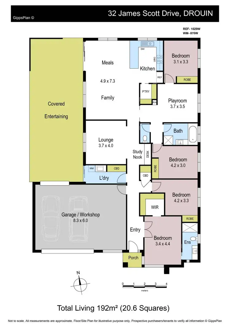 Floorplan of Homely house listing, 32 Jamescott Drive, Drouin VIC 3818