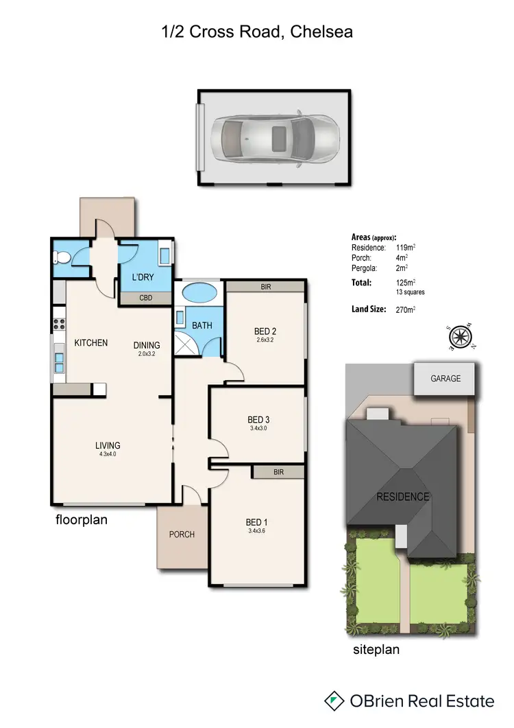 Floorplan of Homely unit listing, 2 Cross Road, Chelsea VIC 3196
