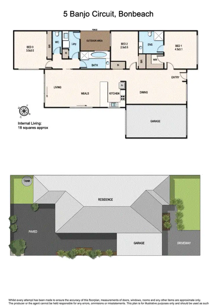 Floorplan of Homely townhouse listing, 5 Banjo Circuit, Bonbeach VIC 3196