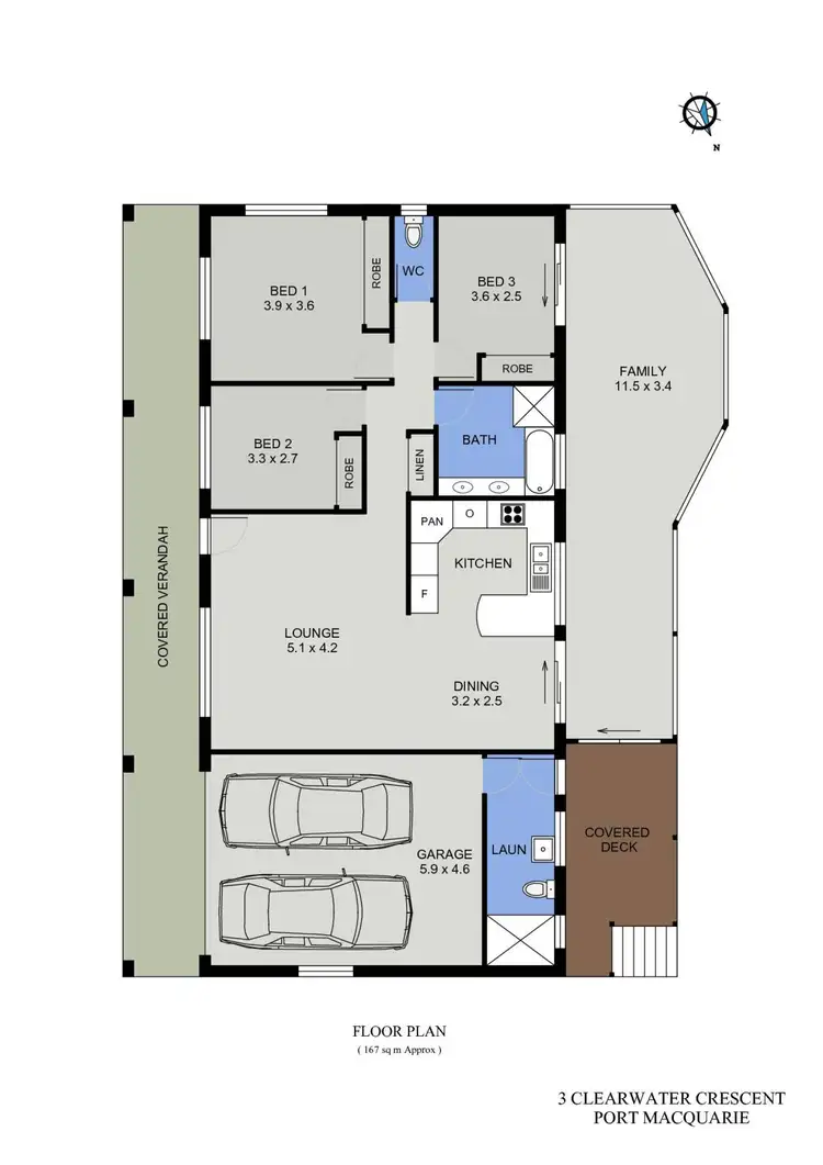 Floorplan of Homely house listing, 3 Clearwater Crescent, Port Macquarie NSW 2444