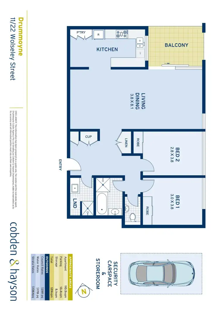 Floorplan of Homely apartment listing, 11/22 Wolseley Street, Drummoyne NSW 2047