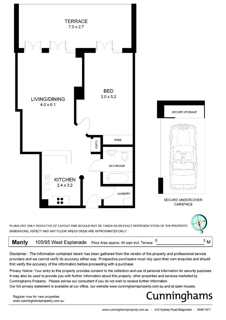 Floorplan of Homely apartment listing, 105/95 West Esplanade, Manly NSW 2095