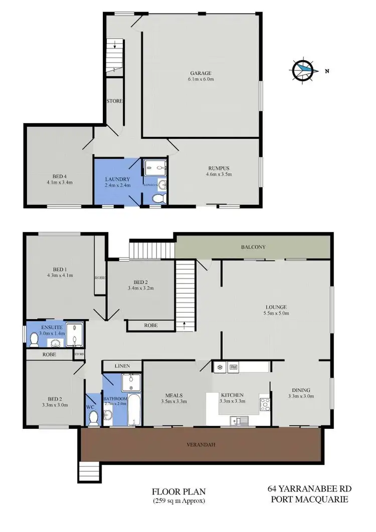 Floorplan of Homely house listing, 64 Yarranabee Road, Port Macquarie NSW 2444