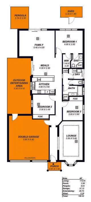 Floorplan of Homely house listing, 8 Tolley Crescent, Brooklyn Park SA 5032
